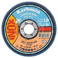  Круг лепестк. конич. KARBOSAN UNIVERSAL LINE SD 125x22 ZXPR11 P80/Турция/930450 АбразивПромТорг