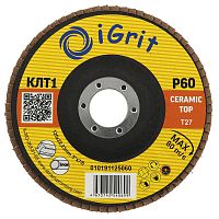  Лепестковый круг iGrit Ceramic Тор КЛТ1 125х22,23мм Р60 010191125060 АбразивПромТорг