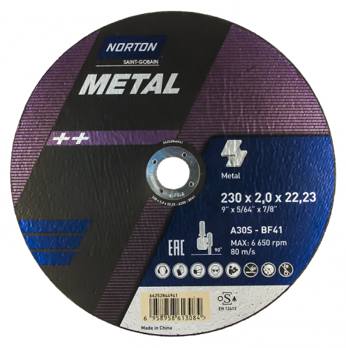  Отрезной круг Norton-Metal 230x2.5x22.23 66252844942 АбразивПромТорг