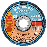  Круг лепестковый конический Karbosan ComfortLine LD 125*22 ZXR11 P120/Турция/ 982355/ 24012639       АбразивПромТорг