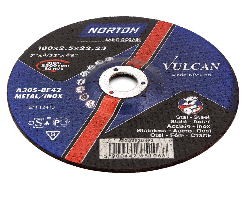  Отрезной круг Norton-Vulcan по нерж. стали, NV, 42, ø 180x2,5x22,23, 80 m/sec (66252925492) АбразивПромТорг фото 3