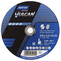  Отрезной круг Norton-Vulcan по нерж./мет., NV, 41, A30S, ø 230x3,0x22,23, 80 m/sec АбразивПромТорг