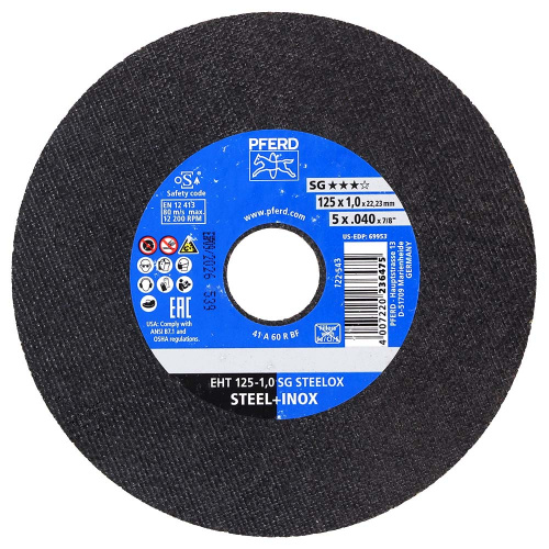 Отрезной круг Pferd EHT 125-1,0 SG STEELOX АбразивПромТорг
