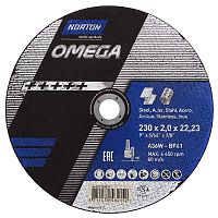  Oтрезной круг Norton Omega 230x2,0x22,23-BF41 A36W 66253370037 АбразивПромТорг